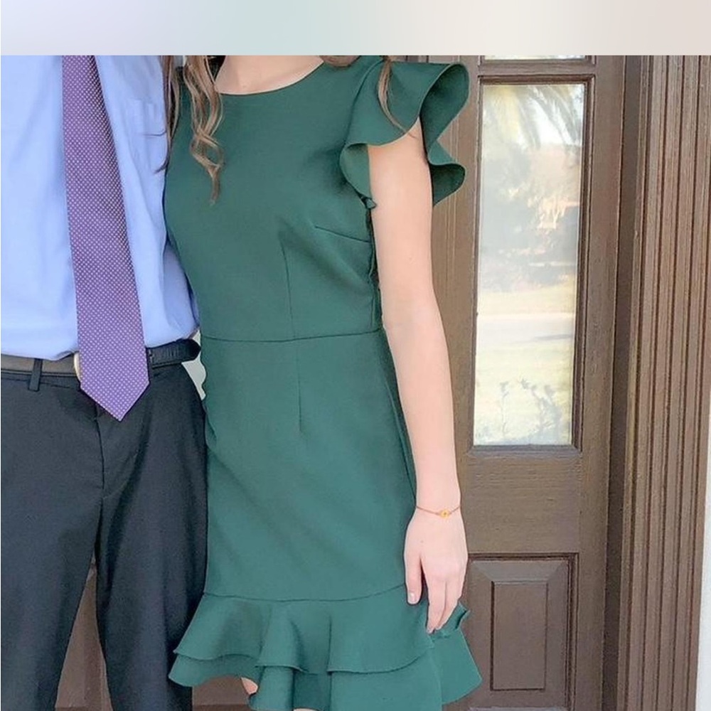Morgan Claire Green Ruffle Dress